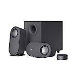 Logitech Z407 Bluetooth Computer Speakers with Subwoofer and Wireless Control, Immersive Sound, Premium Audio with Multiple Inputs, USB Speakers, Black