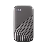 WD 1TB My Passport SSD Portable External Solid State Drive, Gray, Sturdy and Blazing Fast, Password Protection with Hardware Encryption - WDBAGF0010BGY-WESN