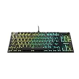 ROCCAT Vulcan TKL Pro Tenkeyless Linear Optical Titan Switch PC Gaming Keyboard with Per-key AIMO RGB Lighting, Anodized Aluminum Top Plate, and Detachable USB-C Cable, Black