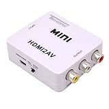 Tendak 1080P HDMI to AV 3RCA CVBs Composite Video Audio Converter Adapter Supporting PAL/NTSC with USB Charge Cable for PC Laptop Xbox PS4 PS3 TV STB VHS VCR Camera DVD (White),AV-005-WH