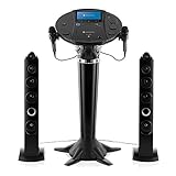 Singing Machine iSM1030BT Bluetooth Karaoke Pedestal, Karaoke Machine with Speakers, Blue