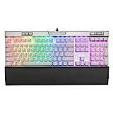 Corsair K70 RGB MK.2 SE Mechanical RAPIDFIRE Gaming Keyboard - USB Passthrough & Media Controls - PBT Double-Shot Keycaps - Cherry MX Speed - RGB LED Backlit - White