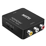 HDMI to RCA, 1080p HDMI to AV 3RCA CVBs Composite Video Audio Converter Adapter Supports PAL/NTSC for TV Stick, Roku, Chromecast, Apple TV, PC, Laptop, Xbox, HDTV, DVD-Black