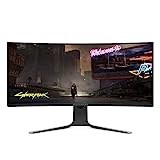Alienware 120Hz UltraWide Gaming 34 Inch Curved Monitor with WQHD (3440 x 1440) Anti-Glare Display, 2ms Response Time, Nvidia G-Sync, Lunar Light - AW3420DW