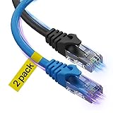 Ultra Clarity Cables Cat6 Ethernet Cable, 15 Feet (2 Pack) LAN, UTP (4.5 Meters) Cat 6, RJ45, Network, Patch, Internet Cable - 15 ft