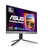 ASUS ROG Strix 17.3' 1080P Portable Gaming Monitor (XG17AHP)-FHD, IPS, 240Hz, Adaptive-Sync, Built-in Battery, ROG Bag, Tripod Stand, USB Type-C, Micro HDMI for Laptop, PC, Console, 3-Year Warranty