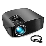 GooDee Projector, 2023 Dolby Native 1080P Video Projector, 12000L Outdoor Movie Projector, 230' Supported Home Projector, Compatible with Fire TV Stick, PS4, HDMI, VGA, AV and USB, Black (YG600)