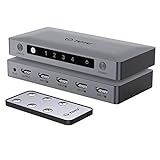 TOTU HDMI Switch 4 Ports (4 x 1) 4K 60Hz HDMI 2.0 Switcher with IR Remote Control Support HDR & HDCP 2.2 Pass-Through & 3D &Full HD 1080P, Compatible for PS3/PS4, Xbox 360/One, HDTV, Blu-Ray Player