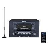 KEiiD CD Player for Home with Speakers Vintage Style Retro Look Bluetooth Stereo System Booombox with FM Radio Tuner USB AUX, Bass/Treble Adjustable