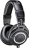 Audio-Technica ATH-M50X Professional Studio Monitor Headphones, Black, Professional Grade, Critically Acclaimed, with Detachable Cable