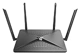 D-Link WiFi Router, AC2600 MU-MIMO Dual Band Gigabit 4K Streaming and Gaming with USB Ports, 4x4 Wireless Internet for Home (DIR-882-US), Black