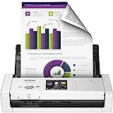 Brother Wireless Document Scanner, ADS-1700W, Fast Scan Speeds, Easy-to-Use, Ideal for Home, Home Office or On-The-Go Professionals (ADS1700W), White