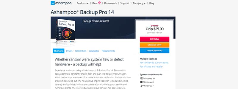 ashampoo backup pro 14