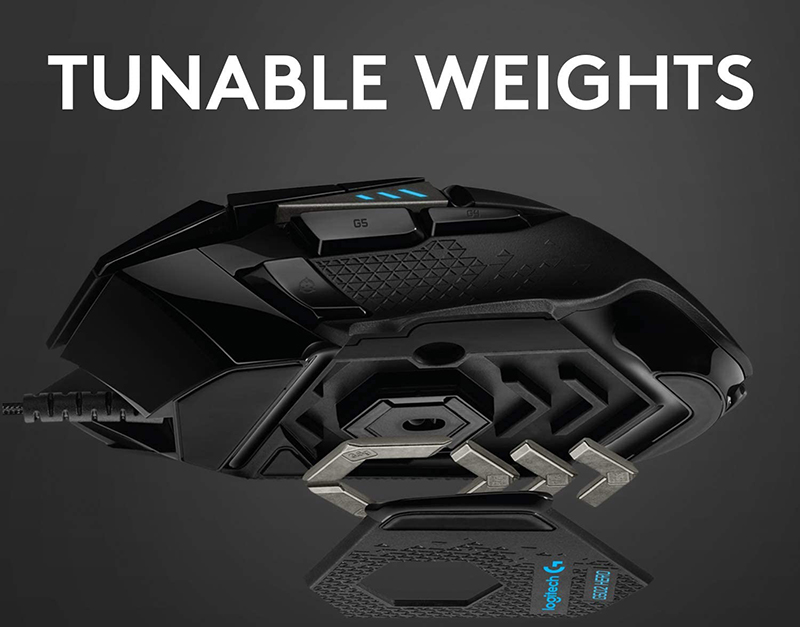 logitech g 502 tunable weights