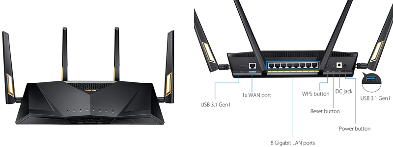 asus ax6000 wifi 6 gaming router (rt-ax88u)