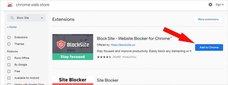 how to block websites on chrome 3a