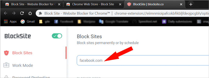 how to block websites on chrome 6a