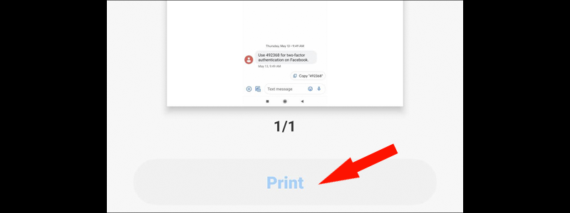 how to print text messages from android 6