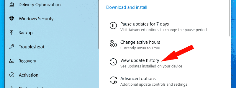 how to roll back windows 10 update f