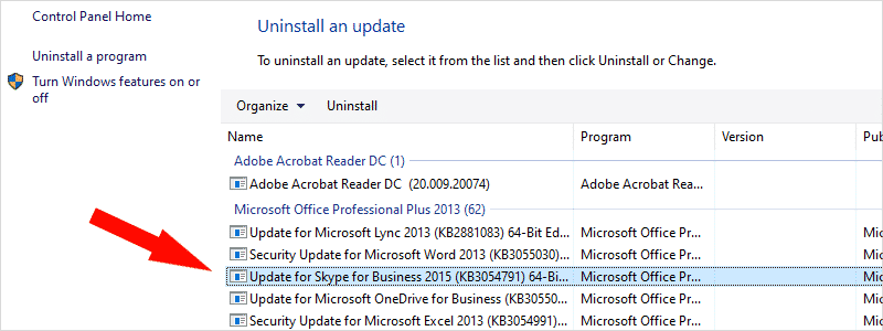 how to roll back windows 10 update h