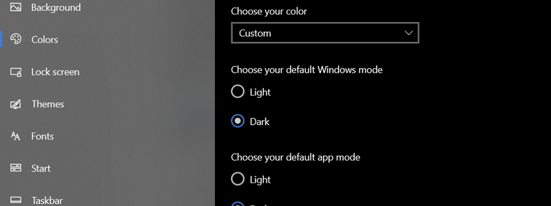 how to turn on windows 10 dark theme 8