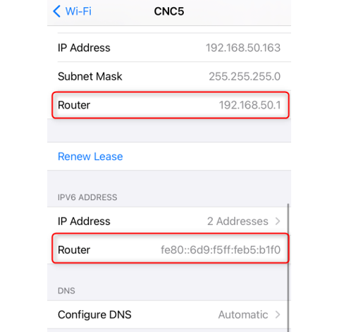 ios router ip