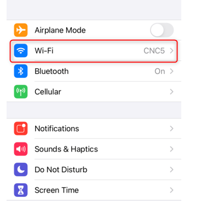 ios vifi settings