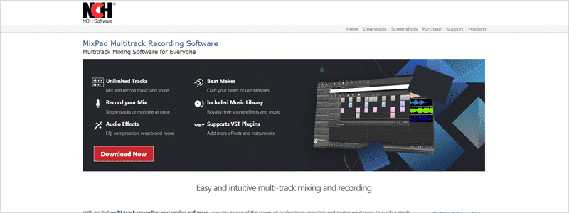 mixpad multitrack recording software