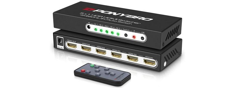 ponybro 5-port hdmi switch