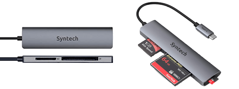 syntech 3- in-1 thunderbolt 3 memory card reader