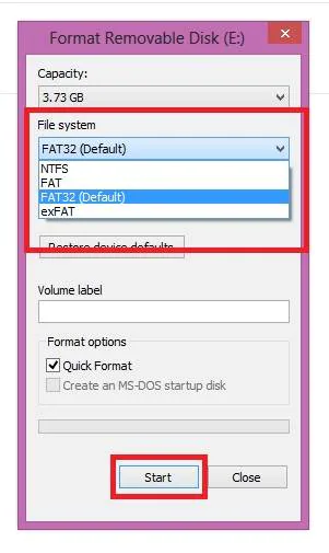 usb drive reformatting