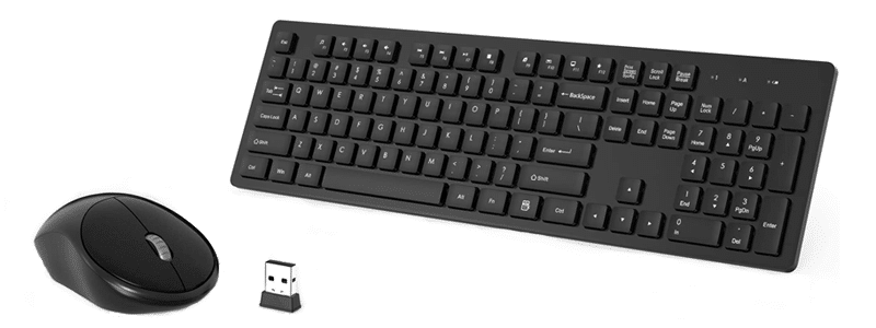 WISFOX Full-Size Wireless Mouse and Keyboard Combo